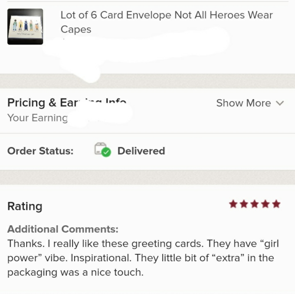 Lot of 6 Card  Envelope Not All Heroes Wear Capes - Picture 4 of 4